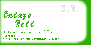 balazs nell business card